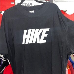 NIKE ACG style Black Graphic Tee with White 'HIKE' Logo